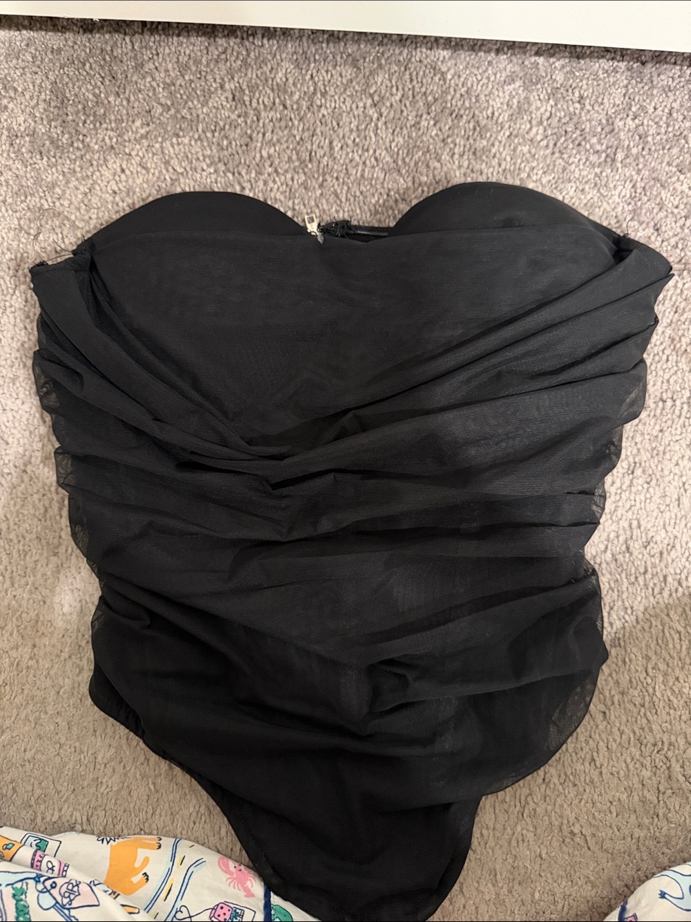 Princess Polly Strapless Black Ruched Mini Dress